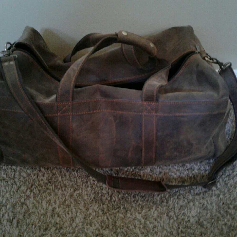 Leather duffel *handmade